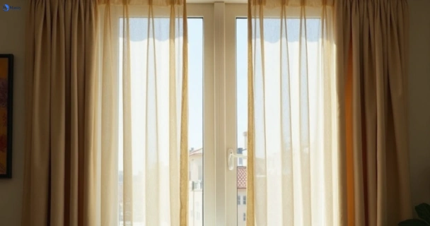 Dusty and dull curtains in forestville-nsw before steam cleaning